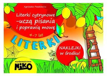 Literki cytrynowe-uczą pisania i poprawiają mowę + naklejki