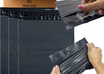 Foliopaki Kurierskie CZARNE B5 190x250 50 szt