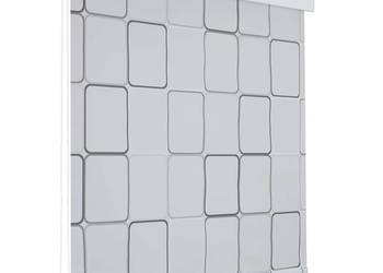 vidaXL Roleta prysznicowa 80 x 240 cm, wzór w kwadraty(142847)