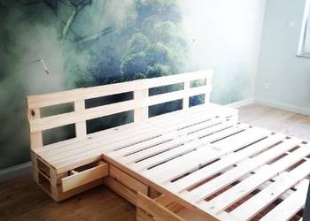 łóżko drewniane 160 x200 z szufladami