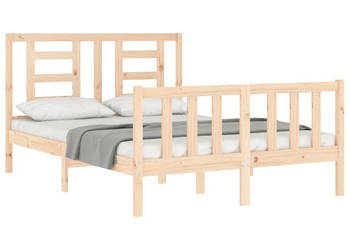 Rama łóżka z wezgłowiem lite drewno WM-3192851