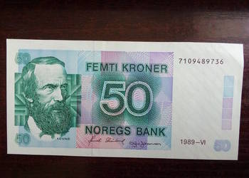 Banknot 50 koron Norwegia