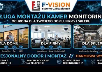 Usługa pomoc w montażu kamery PoE IP wifi 4G monitoringu dom