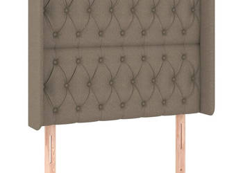 Zagłówek uszak taupe 93x16x118/128 cm tkanina WM-3119902