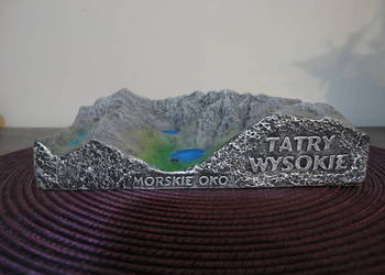 Tatry Wysokie 3d, mapa plastyczna Rysy, Morskie Oko