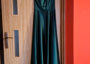 Przepiękna zjawiskowa szmaragdowa sukienka MAXI studniówkowa