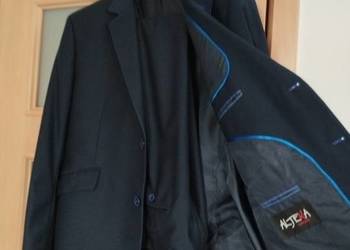 Elegancki garnitur męski ciemny granat ALJEKA 58/170