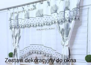 Zestaw dekoracyjny do okna Komplet zasłony i firanka