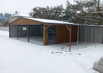 Garaż z wiatą 12x6 9x6 plus 3m wiata otwarta