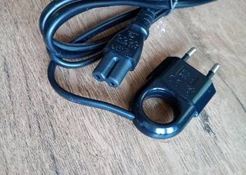 kabel przewód zasilający czarny 230-250V, 2 żyły, 180cm nowy