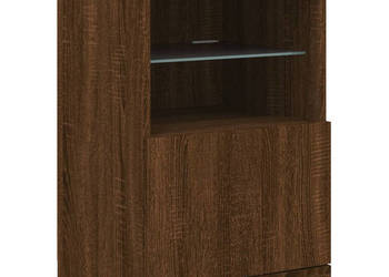 Szafka z oświetleniem LED brązowy dąb 41x37x67 cm WM-836685