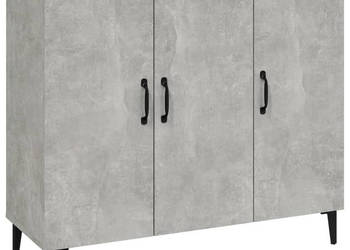 Szafka szarość betonu 90x34x80 cm materiał drewnopochodny WM-812505