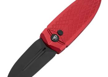 Nóż składany Bestech QUQU Red Aluminium, Black DLC 14C28N by Gogo (BG57B-4)