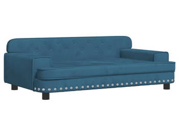 Sofa dla dzieci niebieska 90x53x30 cm aksamit WM-3196279