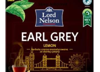 Herbata Lord Nelson earl grey ze skórką cytryny lemon cytrynowa 75 t.