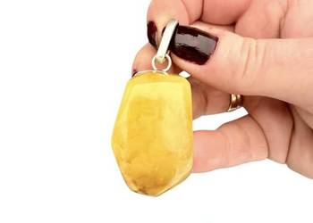 WYPRZEDAŻ wisior srebro 925 bursztyn bałtycki rękodzieło