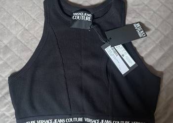 Czarny Top Versace Jeans Couture