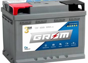Akumulator 60Ah 600A GROM Premium  EN DTR Lewy Plus