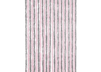 Zasłona przeciwko owadom srebrno-różowa 118x220 cm szenil WM-4004886
