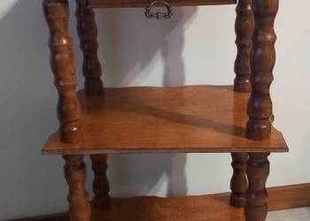 Etażerka stolik szafka w stylu eklektycznym w orzechu