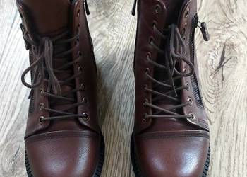 Botki skórzane damskie brązowe marki T.Sokolski r.39 jak 38