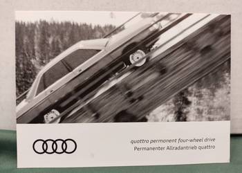 Pocztówka widokówka Audi quattro four-wheel drive