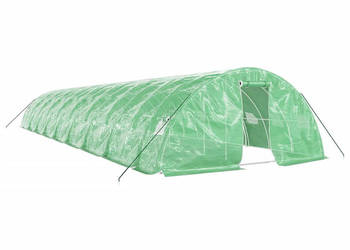Szklarnia ze stalową ramą zielona 90 m² 18x5x23 m WM-3188090