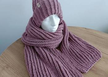 Komplet zimowy czapka szalik handmade