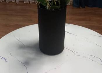 Szklany czarny Wazon Minimalistyczny ozdoba Do Domu Biura 29 cm Matowy