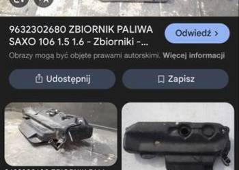 Zbiornik paliwa lampa lewa przód peugeot 106 polift diesel