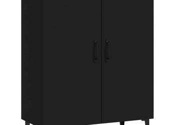 Szafka czarna 70x34x90 cm materiał drewnopochodny WM-812106