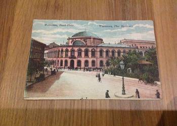 Stara Pocztówka Warszawa 1916 rok Plac Bankowy Sygnowana