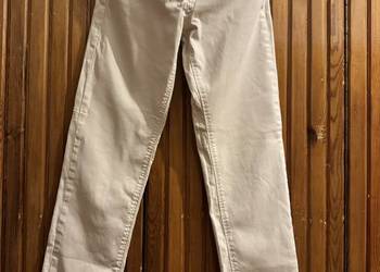 Jeansy damskie XS beżowe Massimo Dutti bawełna elastan