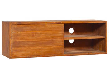 Ścienna szafka na TV 90x30x30 cm lite drewno tekowe WM-289084