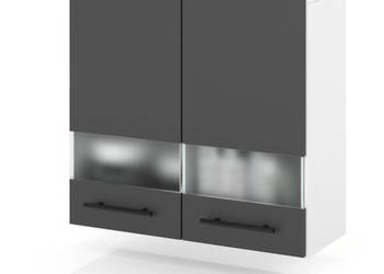 szafka kuchenna wisząca witryna ze szkłem modułowa 80cm spremium szary mat