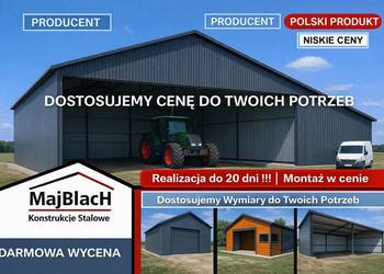 Duża Wiata/Hala Garaż Blaszany | Montaż | Profil | Magazyn – Maj-BlacH