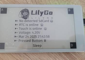 LILYGO T5 ESP32-S3 4,7" DOTYK e-ink e-paper arduino raspberry pi