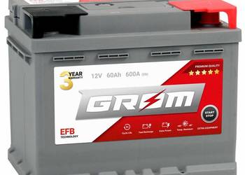 Akumulator GROM EFB START&STOP 60Ah 600A  Hallera 4
