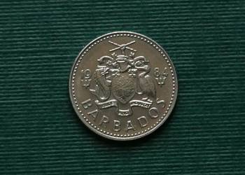 BARBADOS - 10 centów, 1984r Znak menniczy „FM” Franklin Mint