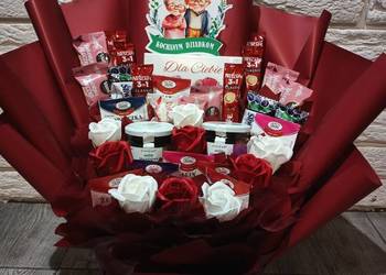 Box ze słodyczy prezent dla babci i dziadka box z kawą i miodem