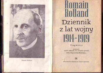 (4060) DZIENNIK Z LAT WOJNY 1914 – 1919 – ROMAIN  ROLLAND
