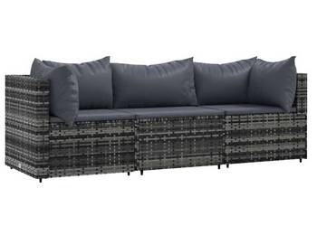 vidaXL 3-cz. zestaw wypoczynkowy do ogrodu, poduszki(SKU:319766)