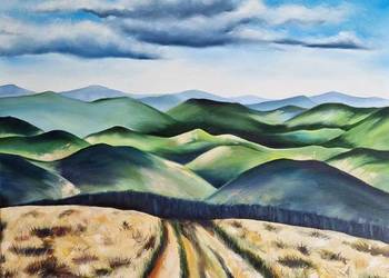 Bieszczady 100x70 olej na płótnie
