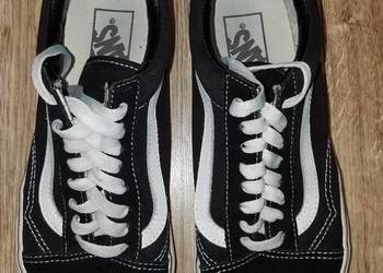 Buty VANS Old Skool 39/40 25cm Skóra* półbuty skórzane czarne tenisówki