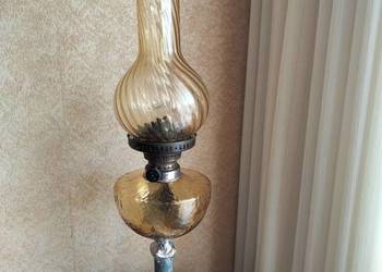 Stara duża 100% sprawna lampa naftowa,olejowa. 72cm