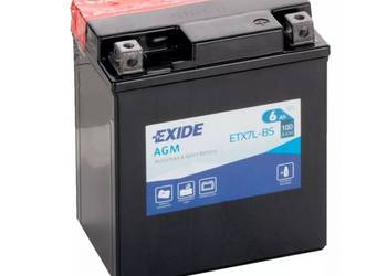 Akumulator motocyklowy EXIDE ETX7L-BS YTX7L-BS 12V 6Ah 100A