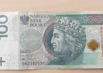 Banknot 100 zł RADAR numer BR 2352532
