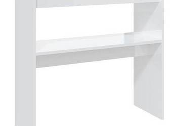 vidaXL Stolik konsolowy, biały, wysoki połysk, 80x30x80 cm,(SKU:808320)