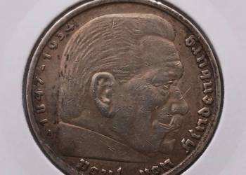 5 Marek Niemcy 1936 r. - Paul von Hindenburg-men. A - nr. 4