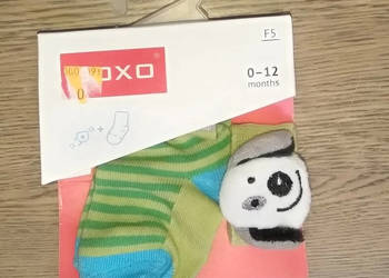 Skarpetki niemowlęce SOXO+grzechotka
